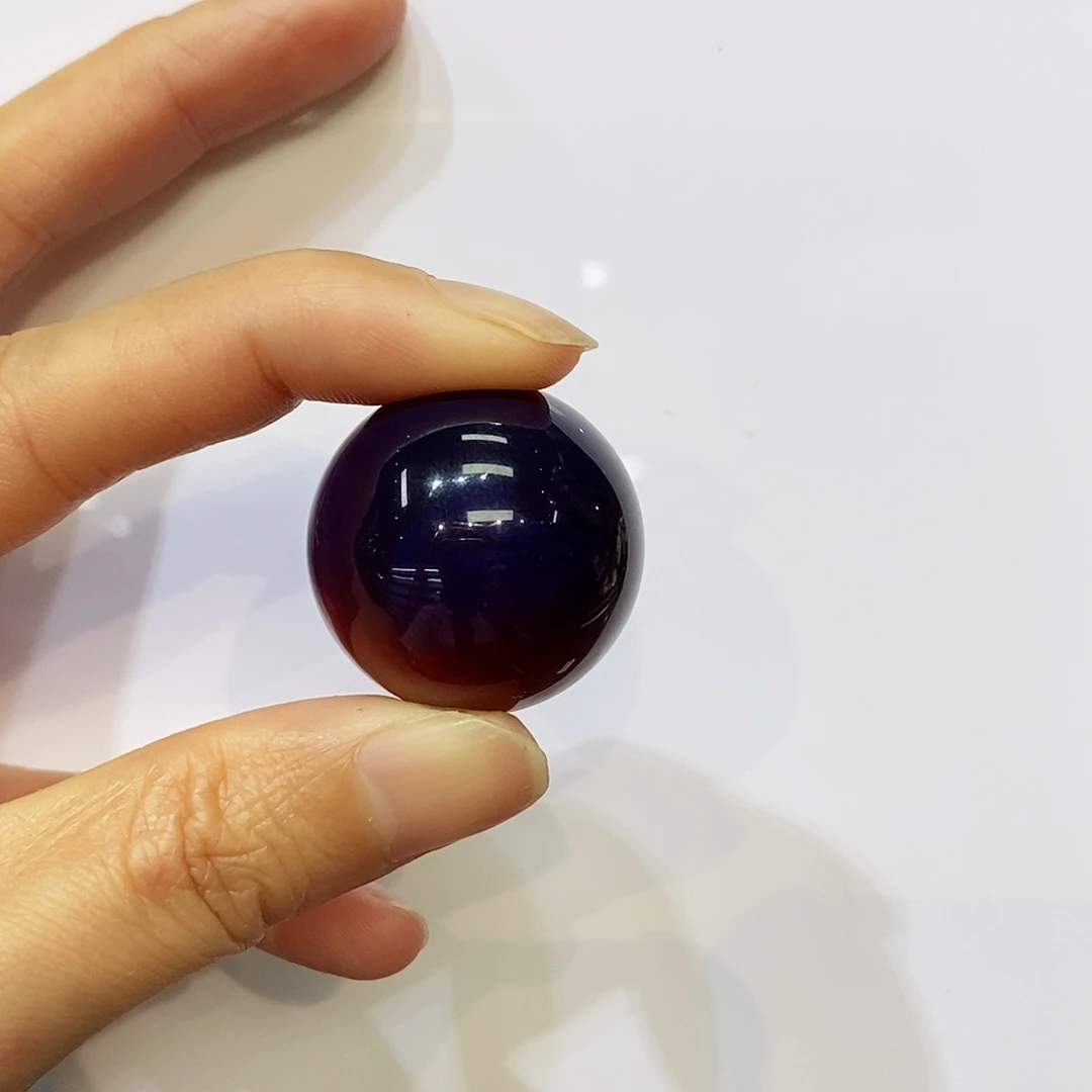 琥珀颈饰未镶嵌花****子紫罗兰单珠28