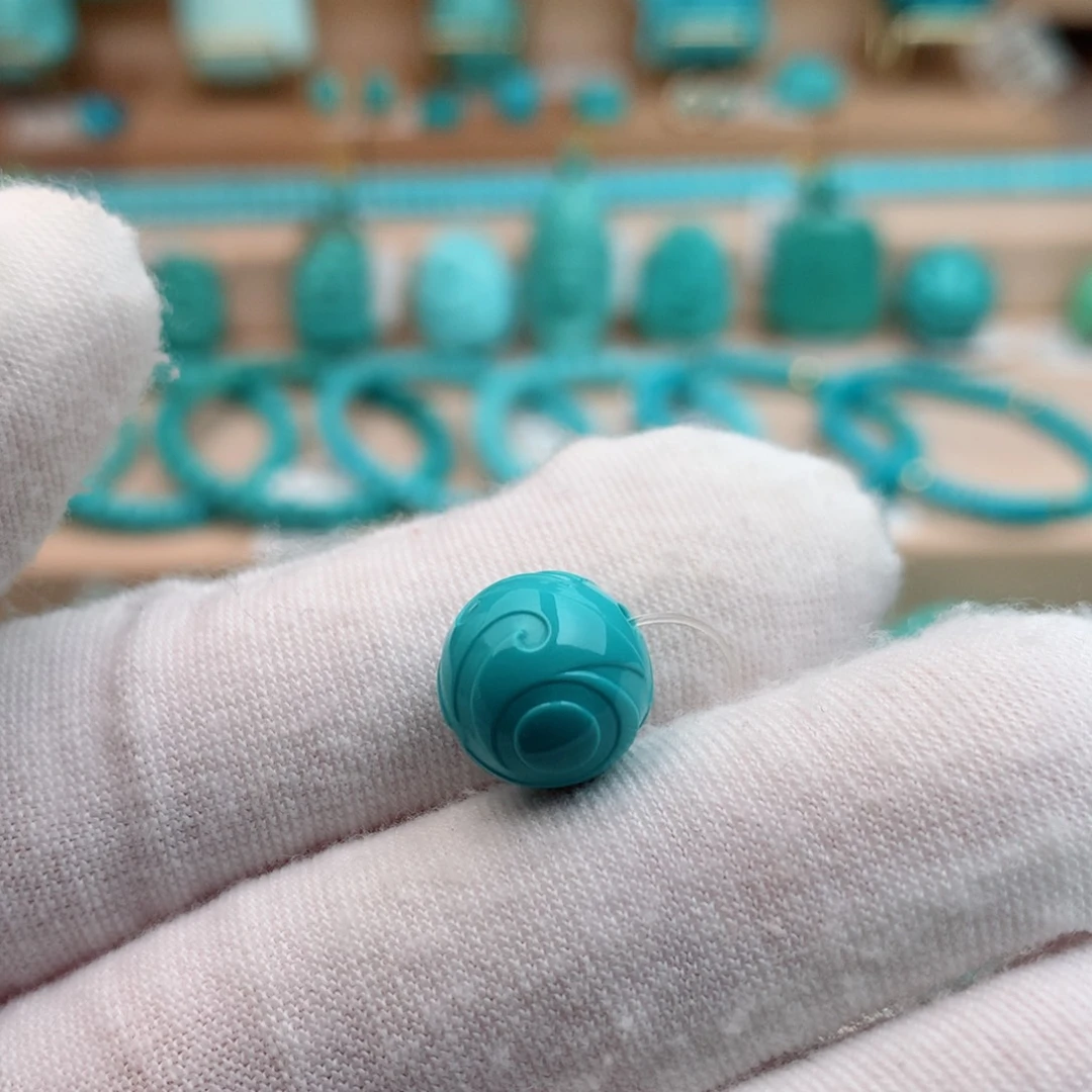 未镶嵌绿松石珠宝奇石11mm