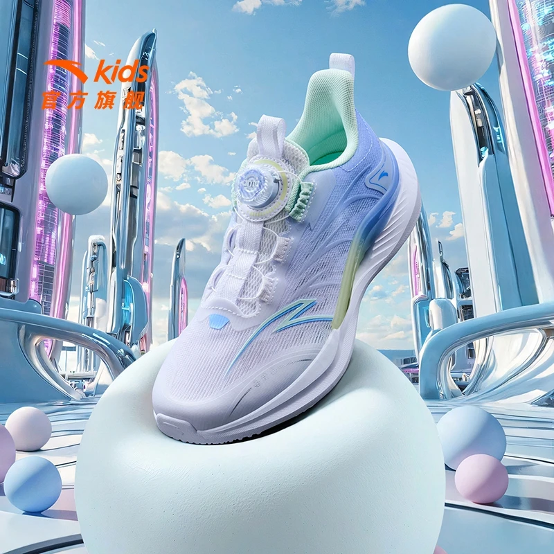 安踏儿童女大童跑鞋2025年夏季新款舒适防滑耐磨青少年轻便运动鞋