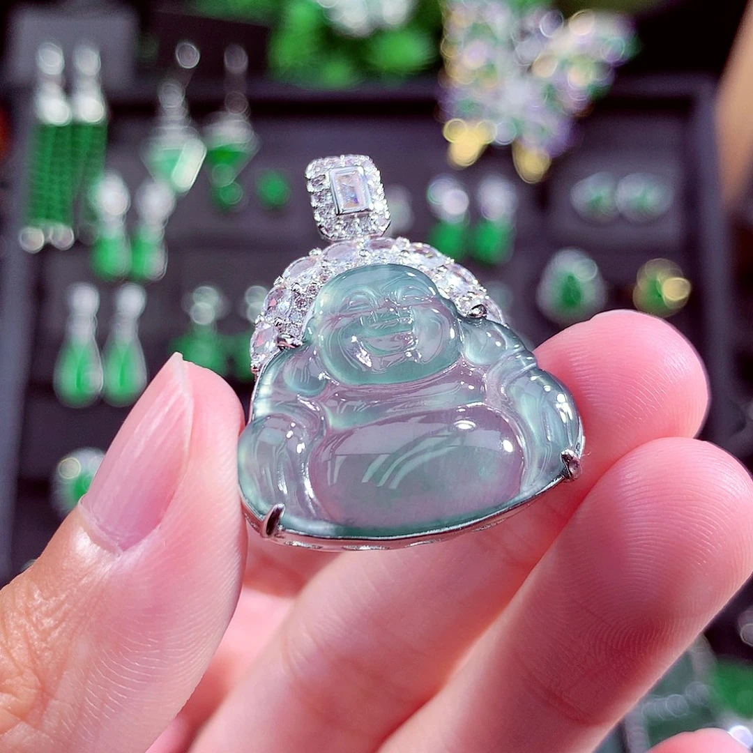 颈饰未镶嵌翡翠天然