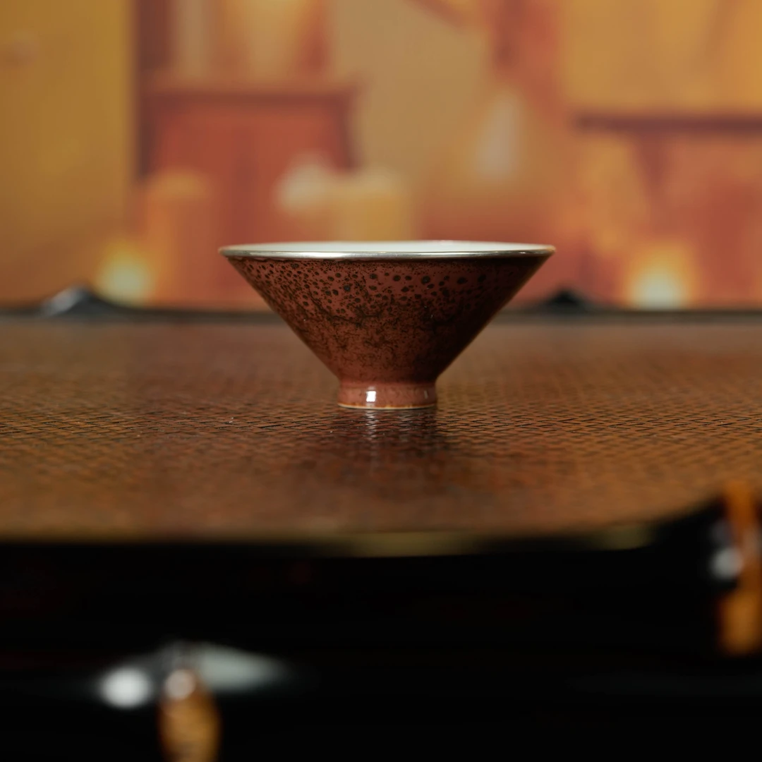 【栗子严选】畅怀堂枣皮红月梅斗笠盏cht34