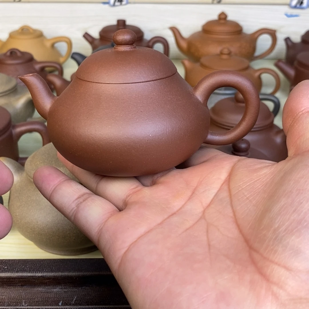 茶壶紫砂梨型原矿深井紫泥160cc左右0添加