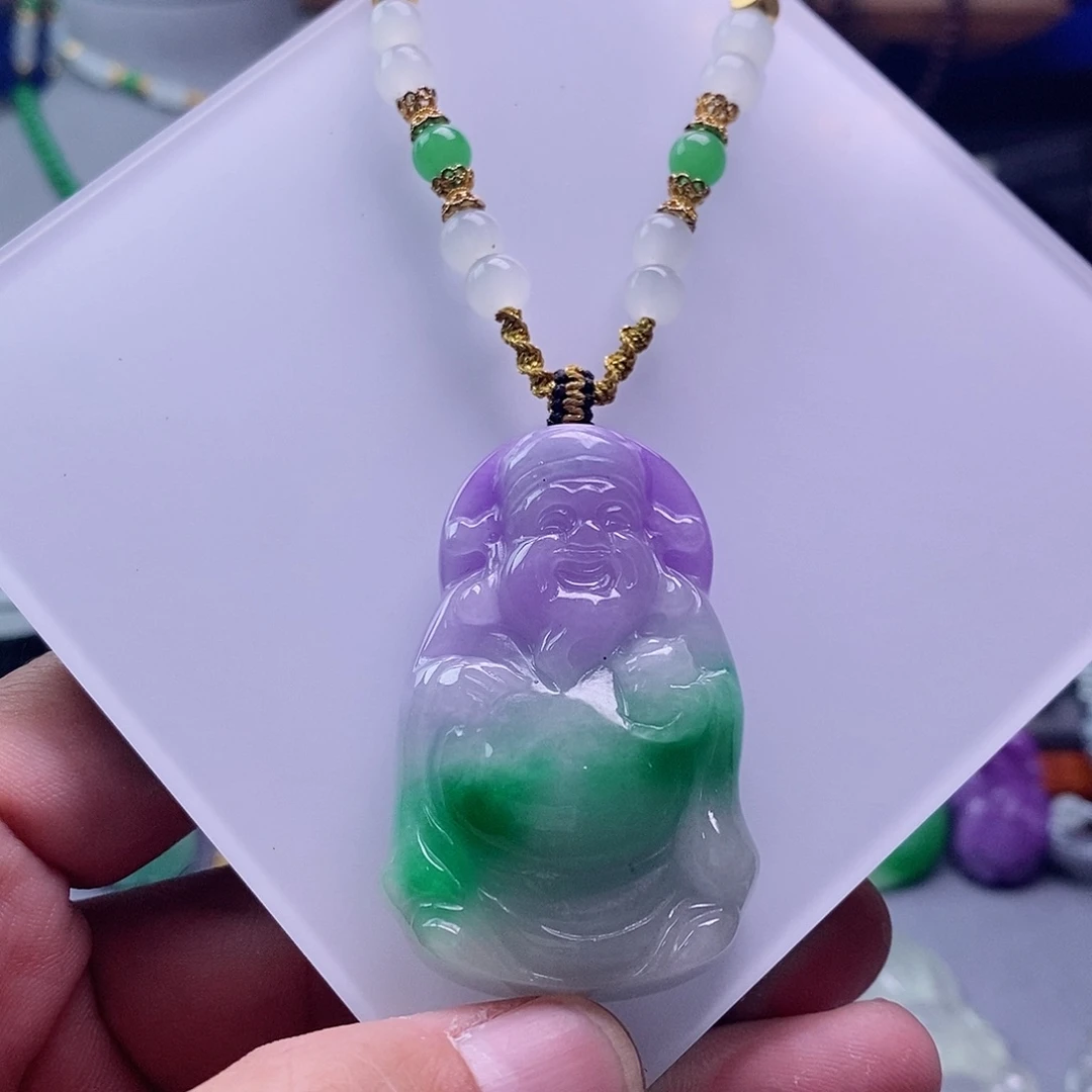 翡翠未镶嵌吊坠(赠链)