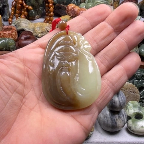 吊坠(不含链)未镶嵌岫岩老玉（透闪石质玉）用****8