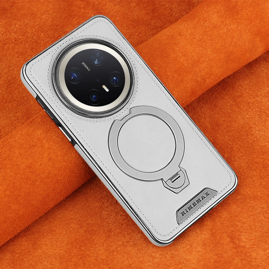 华为mate70手机壳磁吸支架皮革全包防摔70Pro保护套高档商务适用