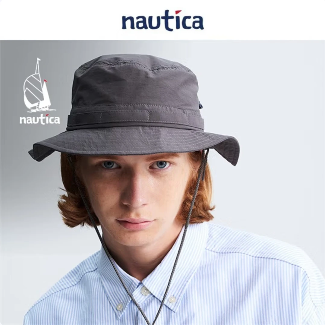 Nautica White Sailgorpcore-配饰系列 中性户外休闲渔夫帽HW3301