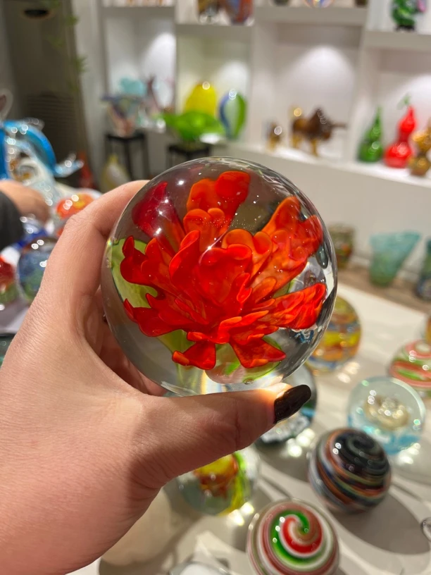 纯手工琉璃扎瓣花花球