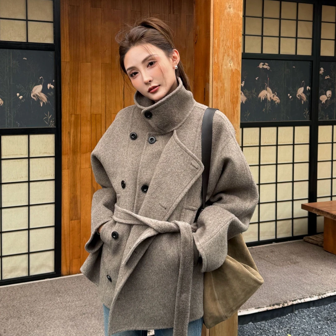 Moprobably李予诺「影后」“100绵羊毛”质感通勤温柔外套L5359005