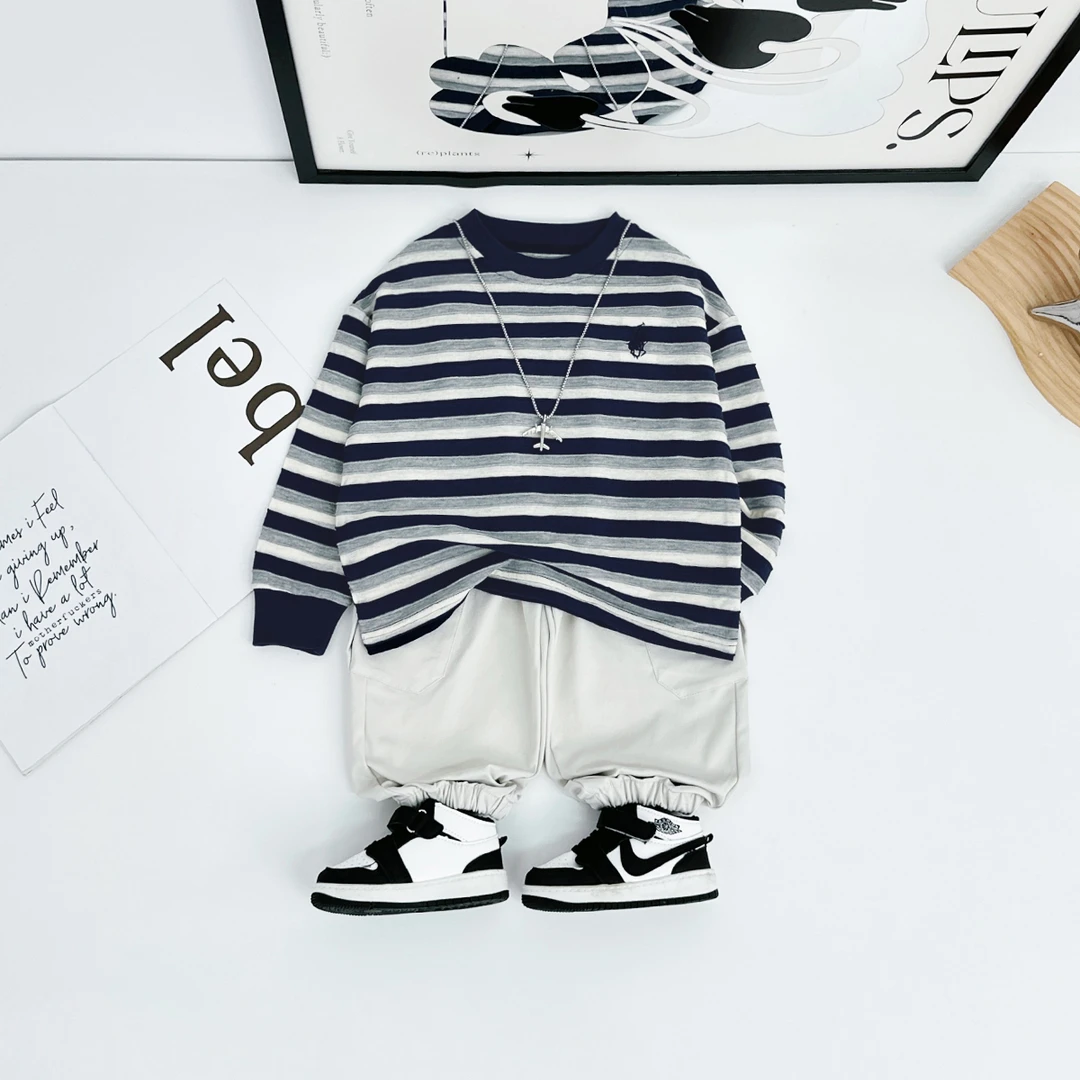 男童长袖T恤2025秋新款秋装儿童春秋打底衫 HZ25781 悠悠童话童装