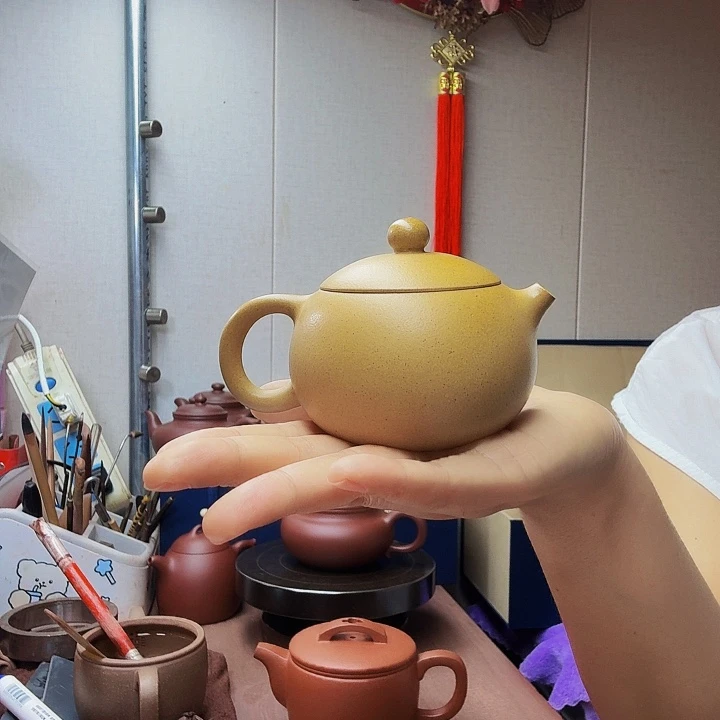 茶壶紫砂黄金西施半手，微瑕160毫升