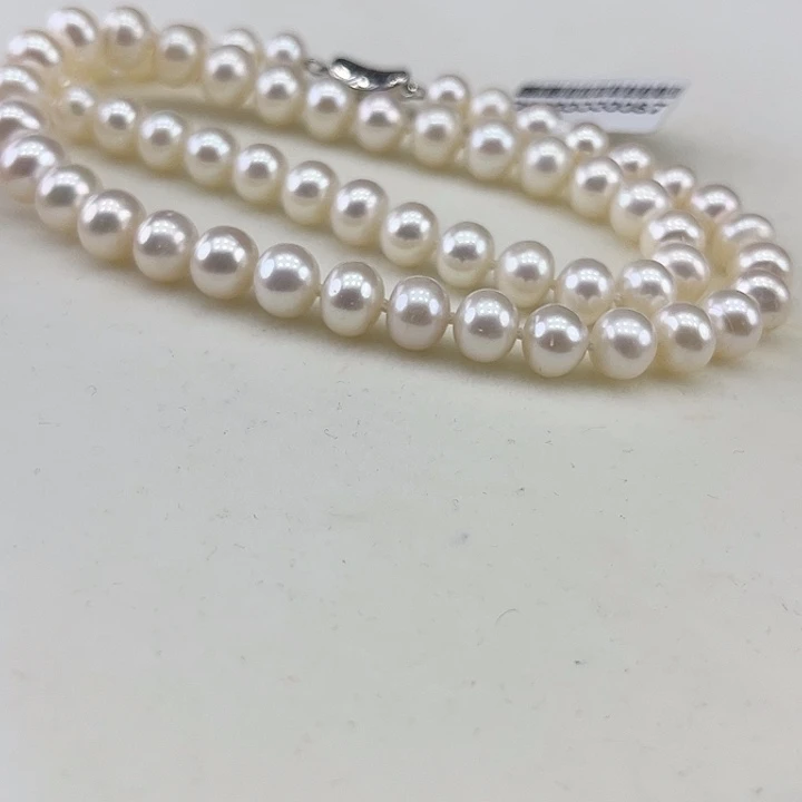 淡水珍珠银S925镶嵌颈饰8➕极光炫彩