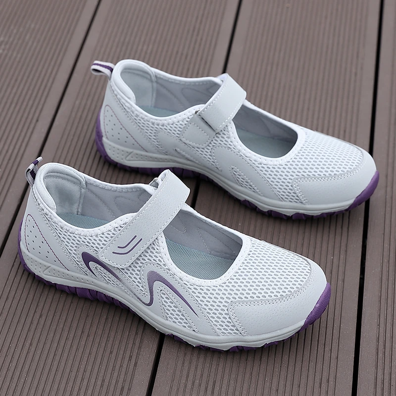 足力健安全老人鞋官方正品休闲健步老人鞋夏季新款中老年妈妈鞋女