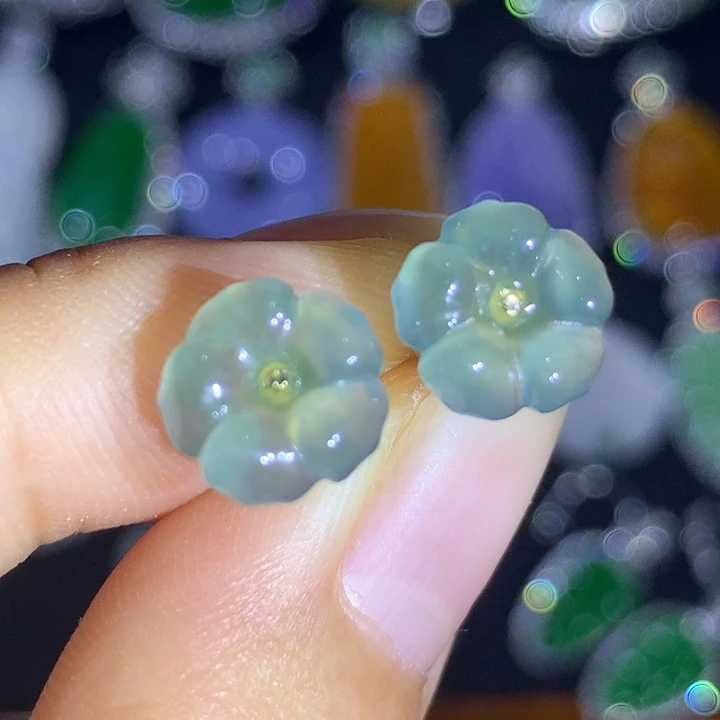 翡翠合金耳饰翡翠