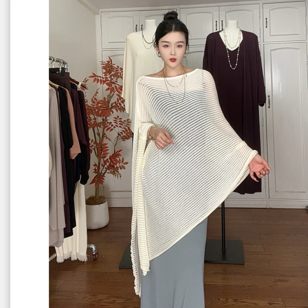 防晒显瘦氛围感针织罩衫ML289#