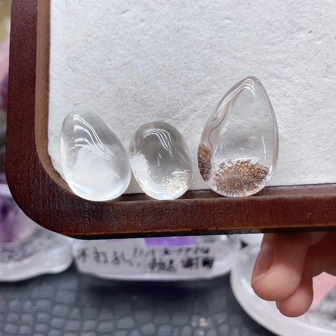 未镶嵌发晶珠宝半成品25幽灵水滴