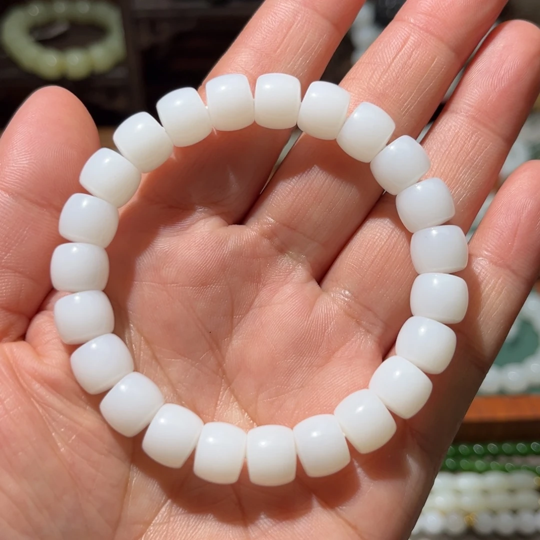 和田玉未镶嵌手链卡8x10