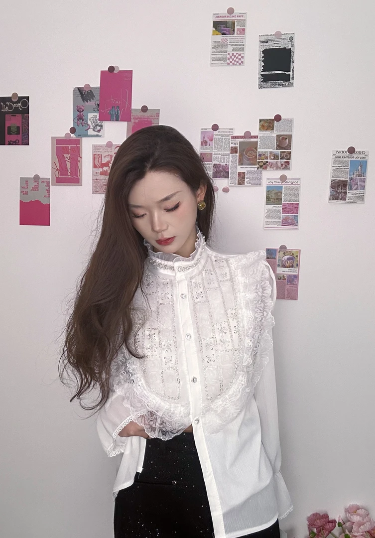 气质宽松板重工衬衣