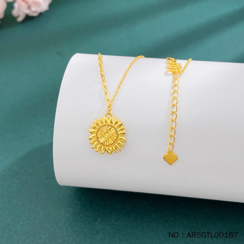 足金999  5G太阳花套链  5.13g