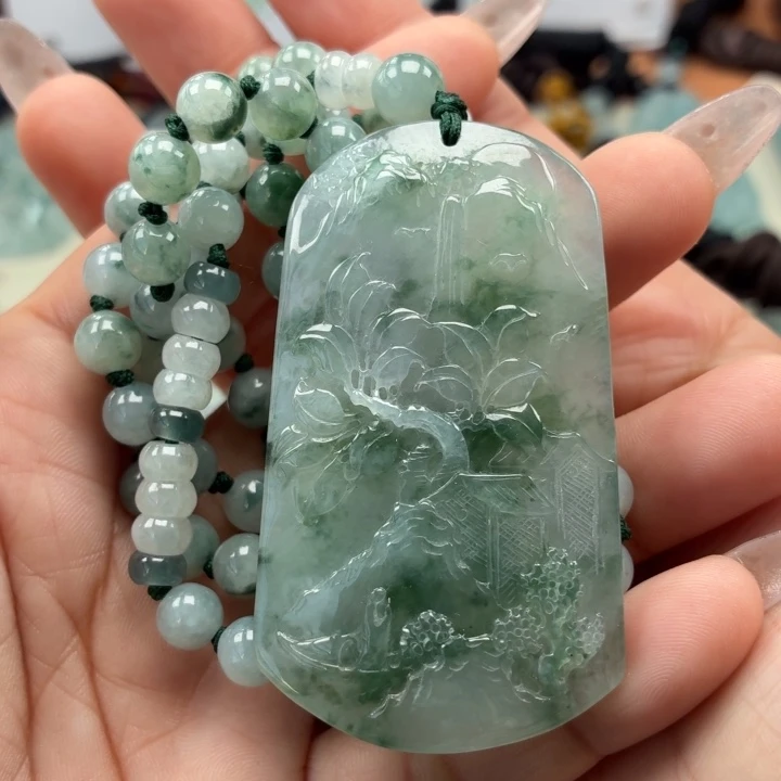 翡翠未镶嵌颈饰天然翡翠a货