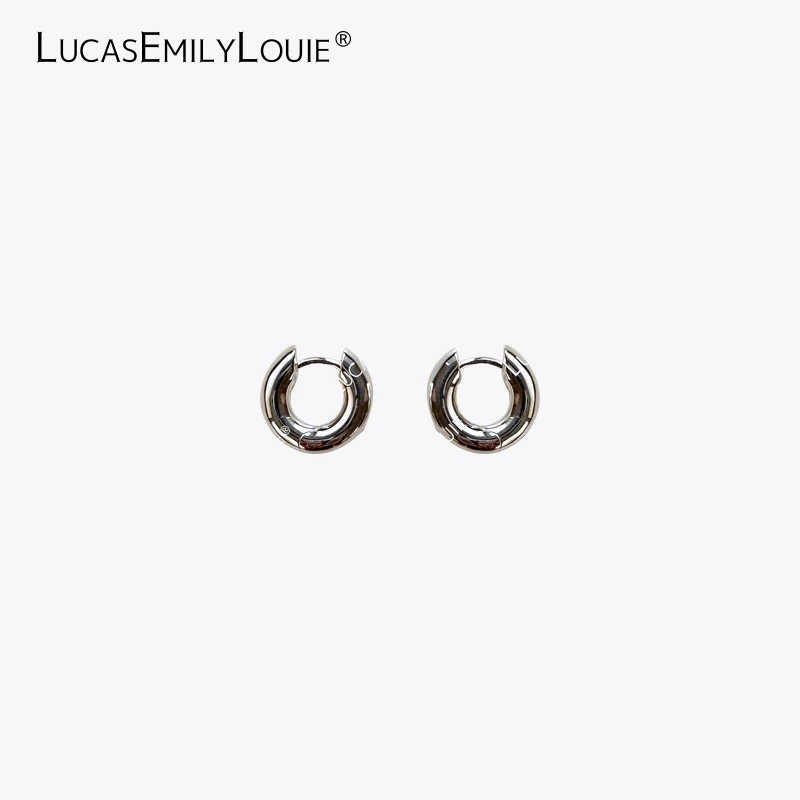 925银耳饰 LUCASEMILYLOUIE 极简经典基础百搭甜甜圈耳环240158