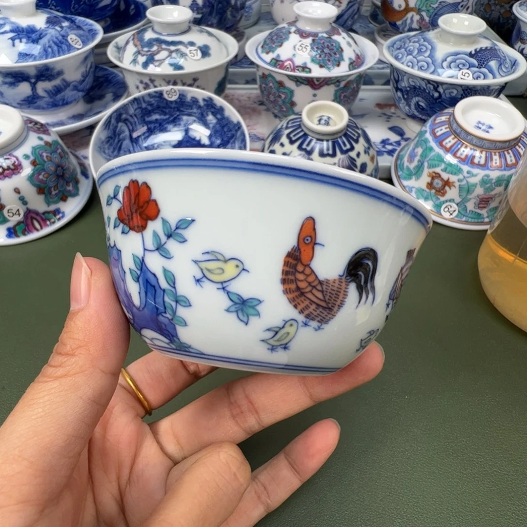 陶瓷景德镇纯手工纯手绘茶具木木63