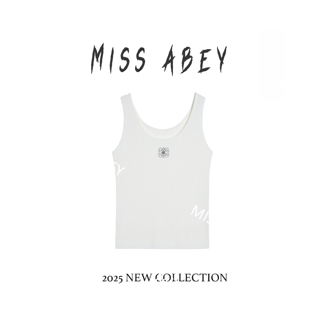 5264重工烫钻30支双曲冰麻针织背心33144