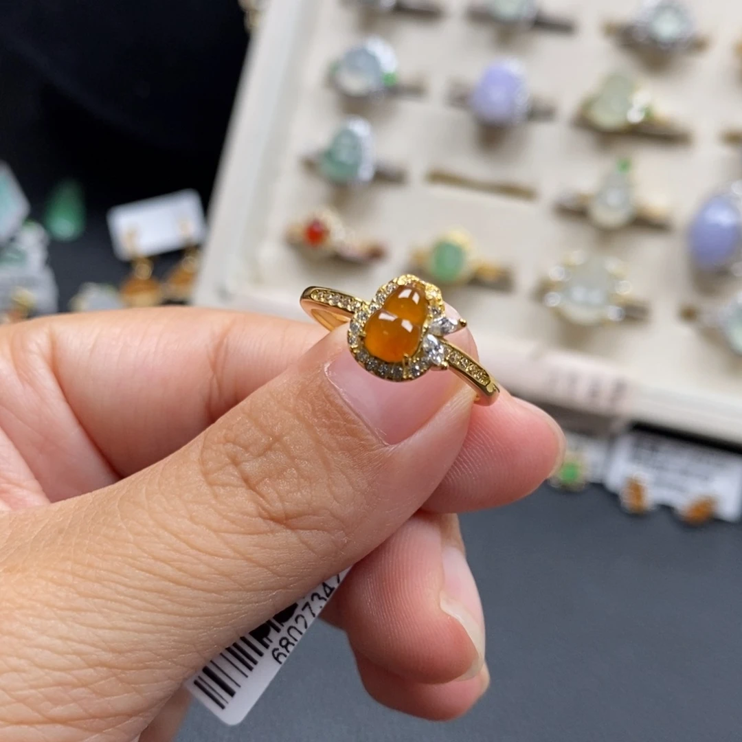 翡翠银S925镶嵌戒指