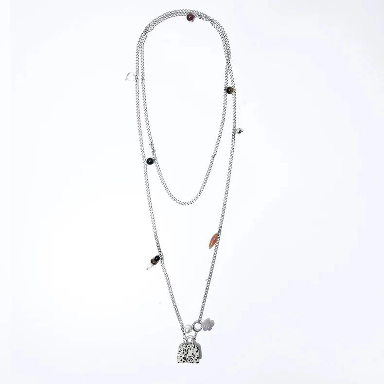 铜合金吊坠 长款毛衣链斜挎吊坠大气高档配饰灵动中式轻奢精致女