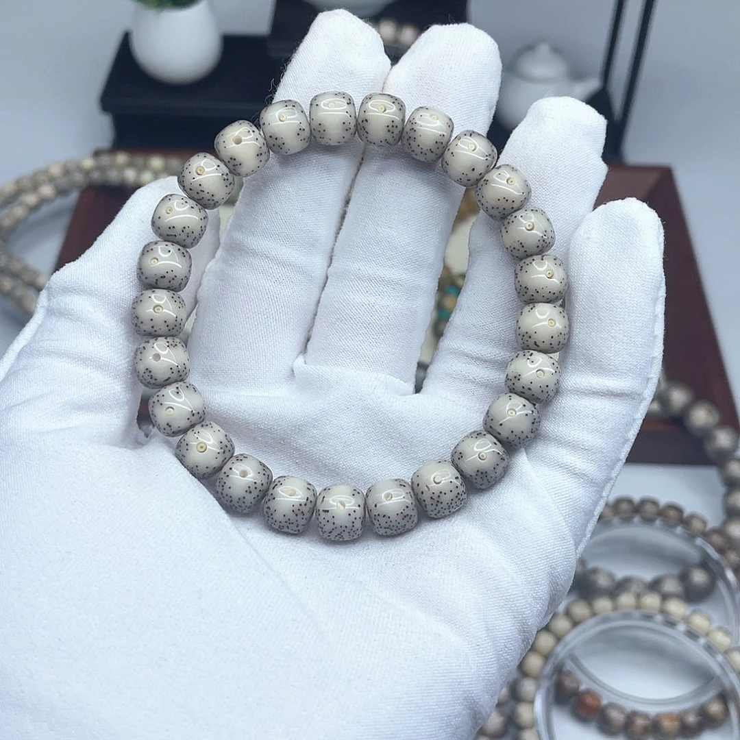 星月菩提手串9×8灰冰牛眼通体针尖星无烟花B28