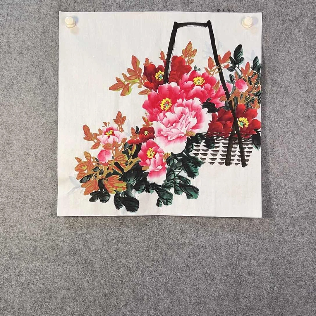 国画779 牡丹等植物生长于这里生长