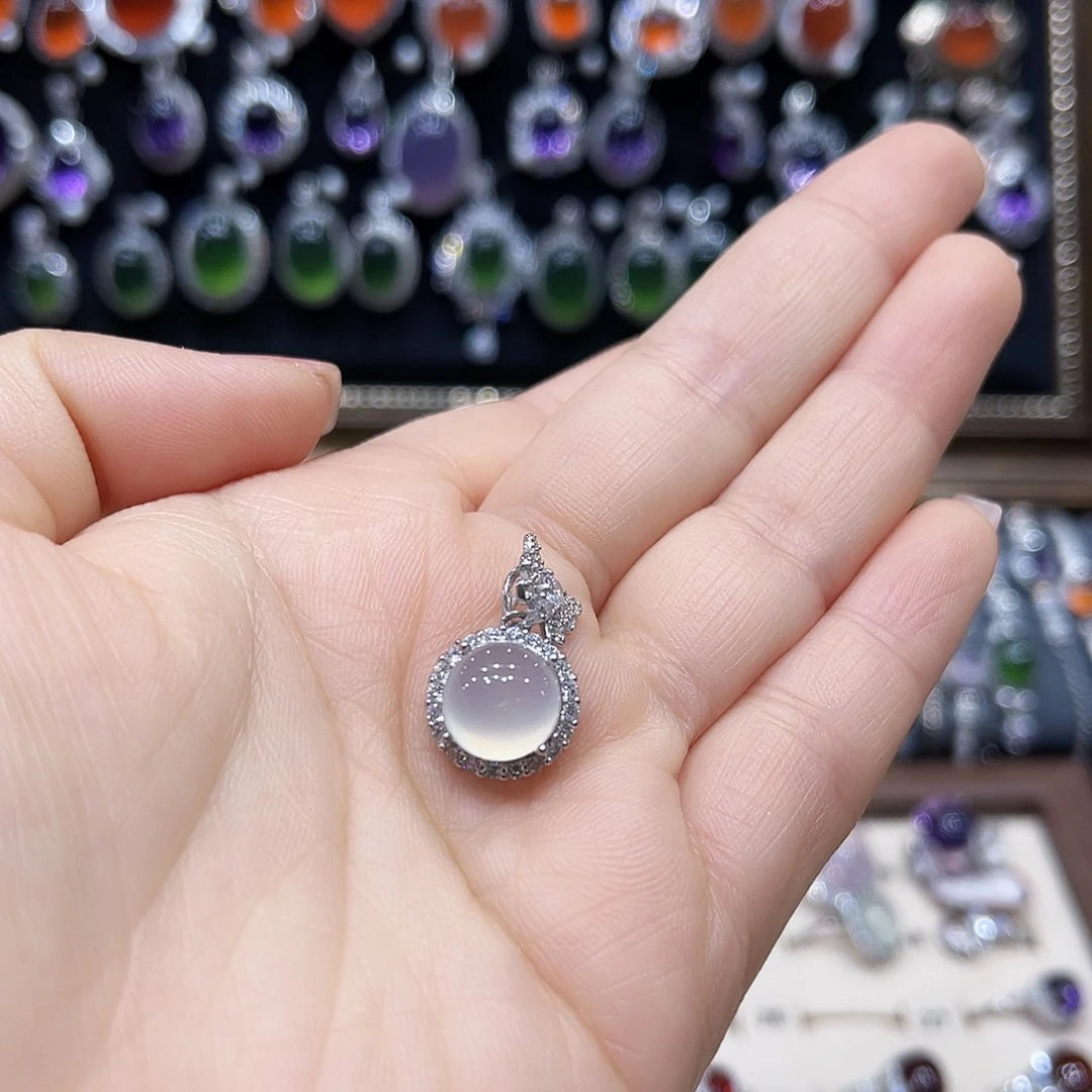 蛇纹石玉银S925镶嵌戒指