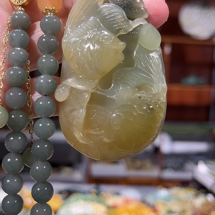未镶嵌岫玉毛衣链