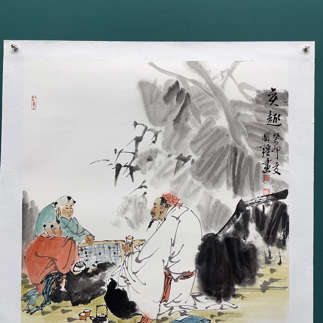 国画艺术家真人手绘