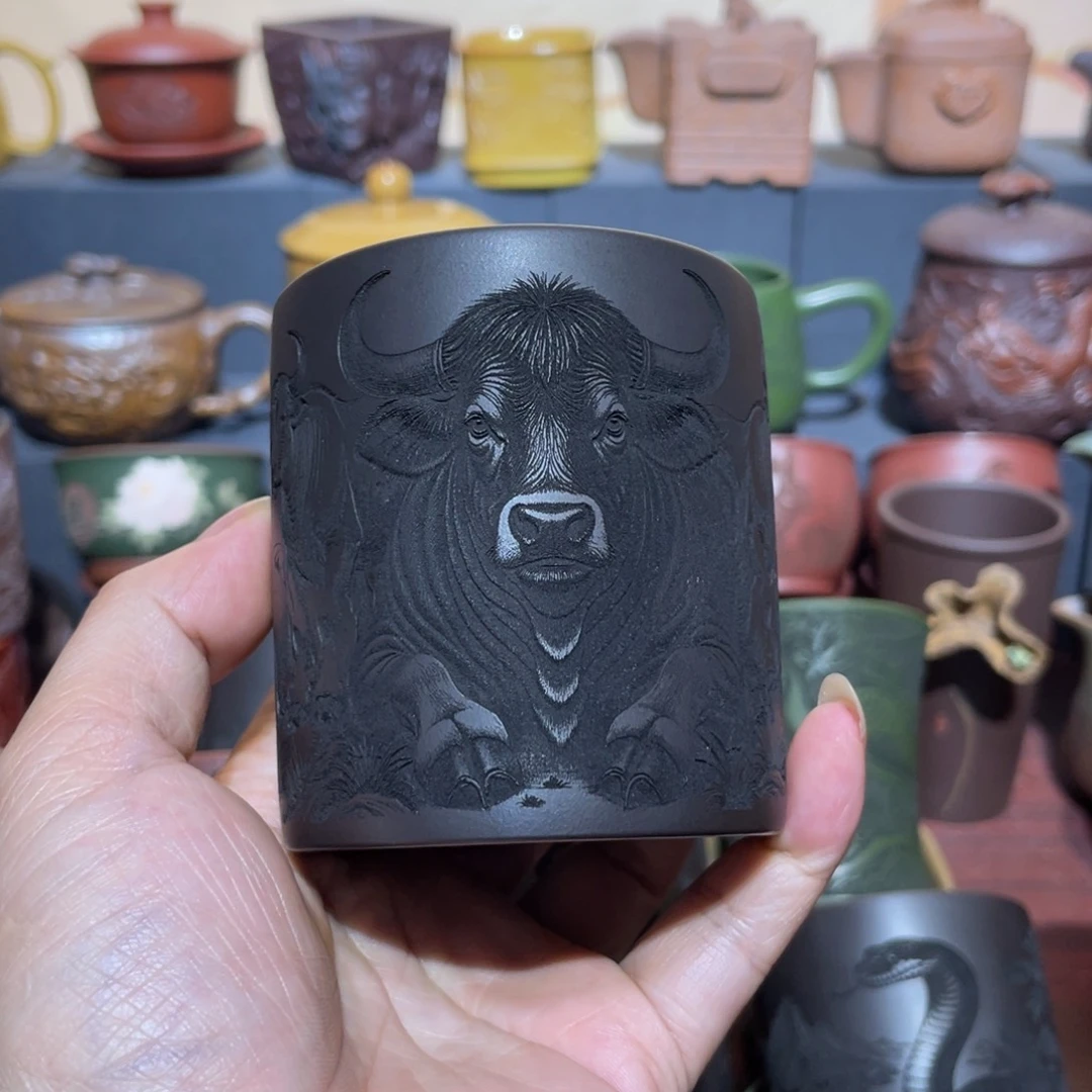 原矿紫砂手工主人杯