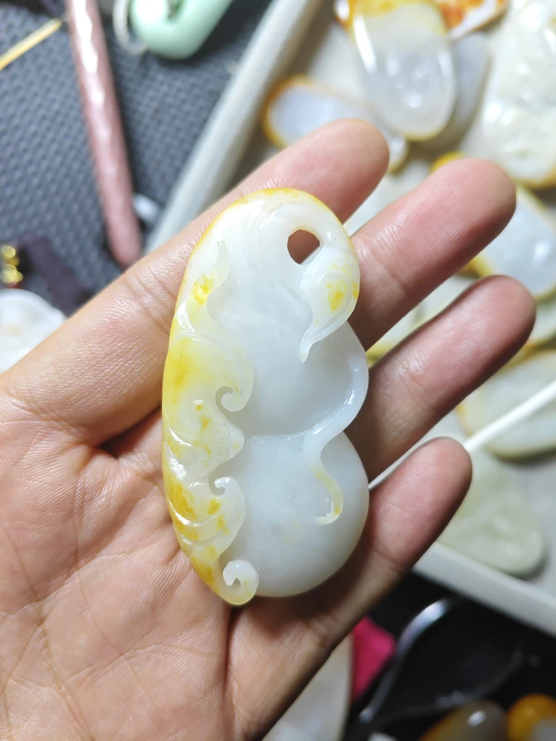 和田玉精品挂件立体葫芦