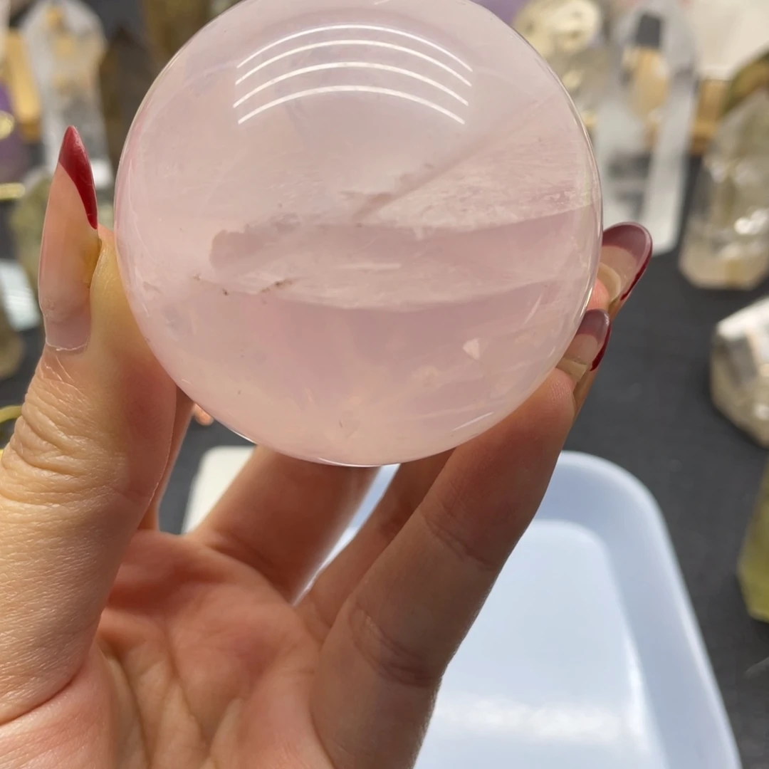 水晶11未镶嵌束****～粉水晶球