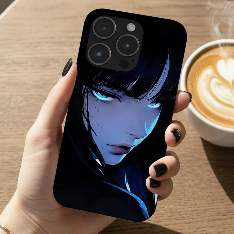 蓝深菲林全包款适用于 iphone小众潮流个性苹果15pm手机壳