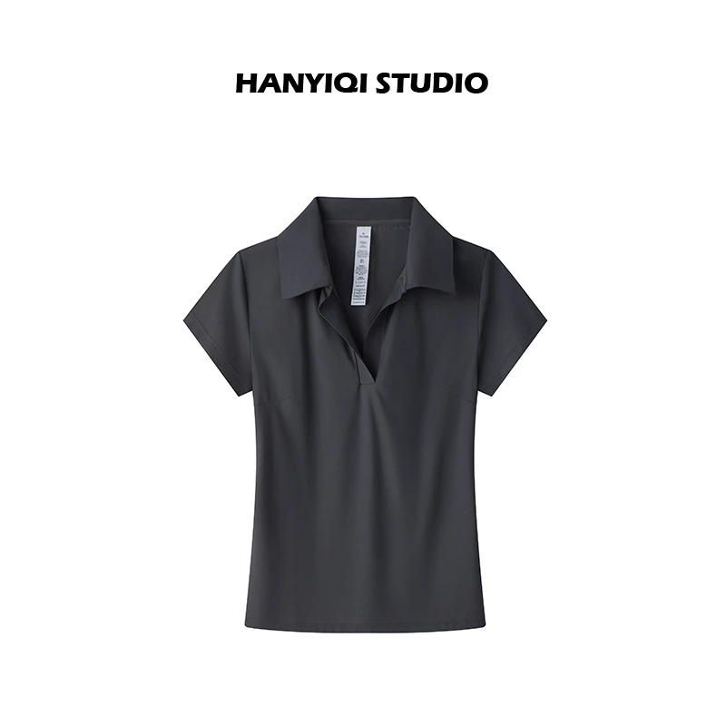 <ola有标>常规短袖牛角袖POLO衫通勤polo设计师气质小众休闲