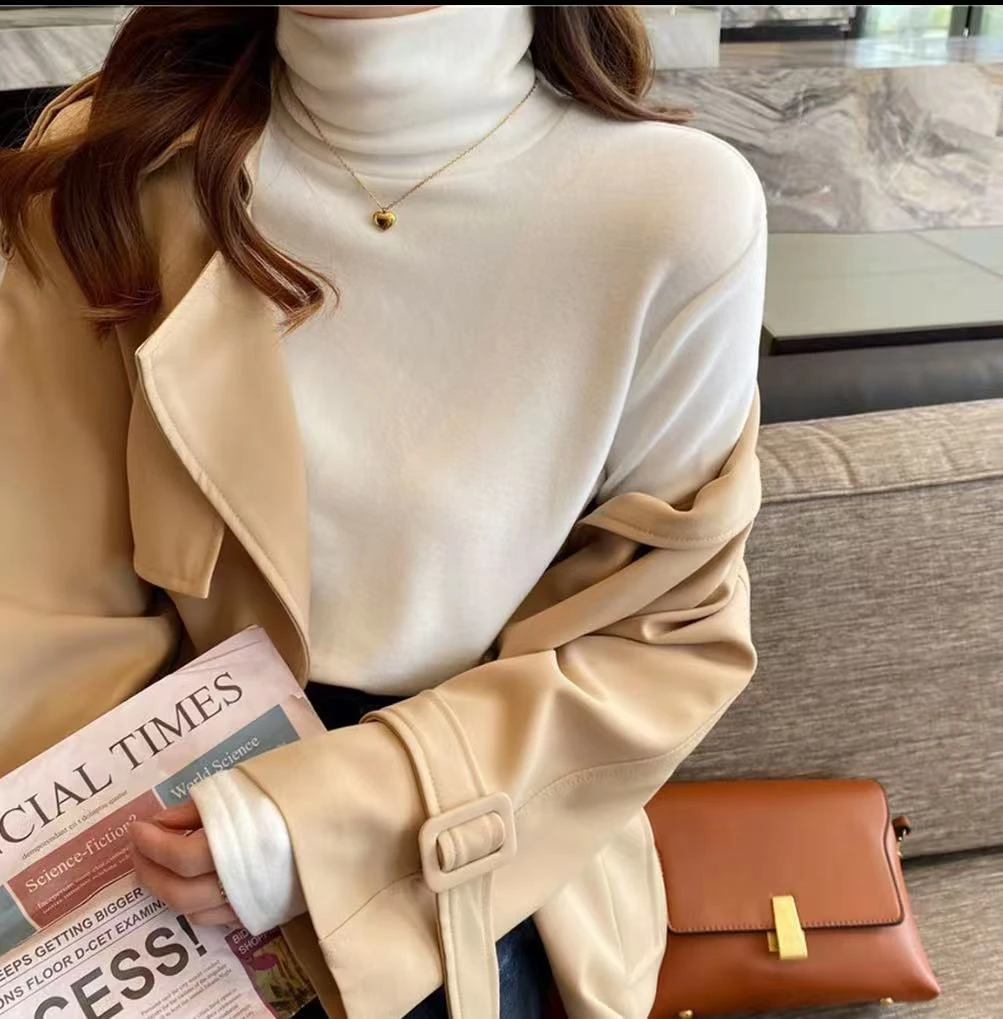 针织修养身气质高领打底衫女内搭2025秋冬季保暖女衫潮