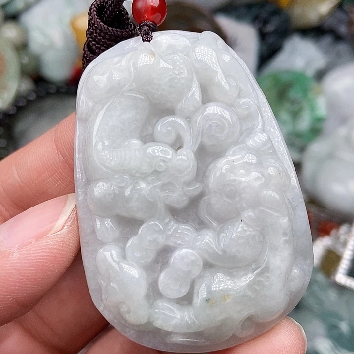 颈饰未镶嵌翡翠 翡翠