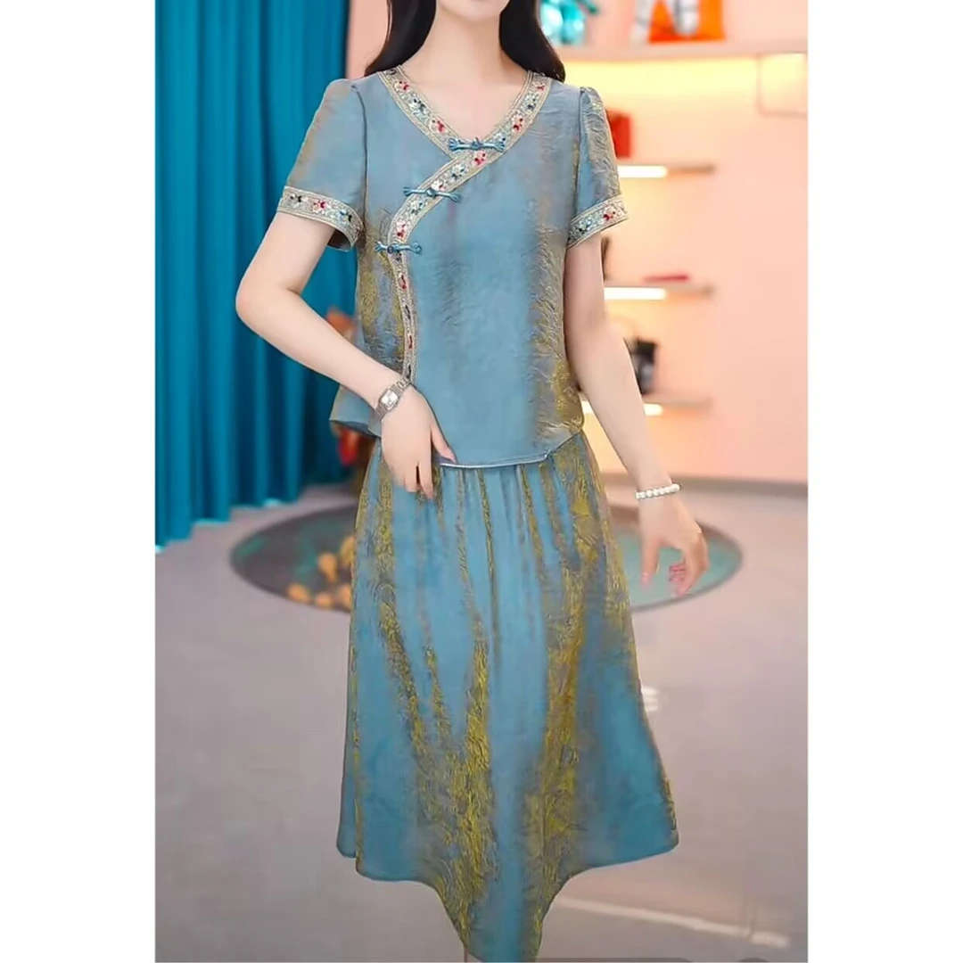 【SJYH1996】夏季新款套装两件套时尚优雅减龄洋气套装