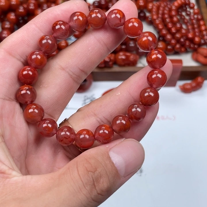 南红玛瑙未镶嵌手链