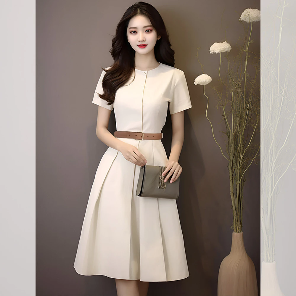 BU PAI轻奢轻熟风连衣裙女夏装显瘦气质名媛高端精致女神范高级感