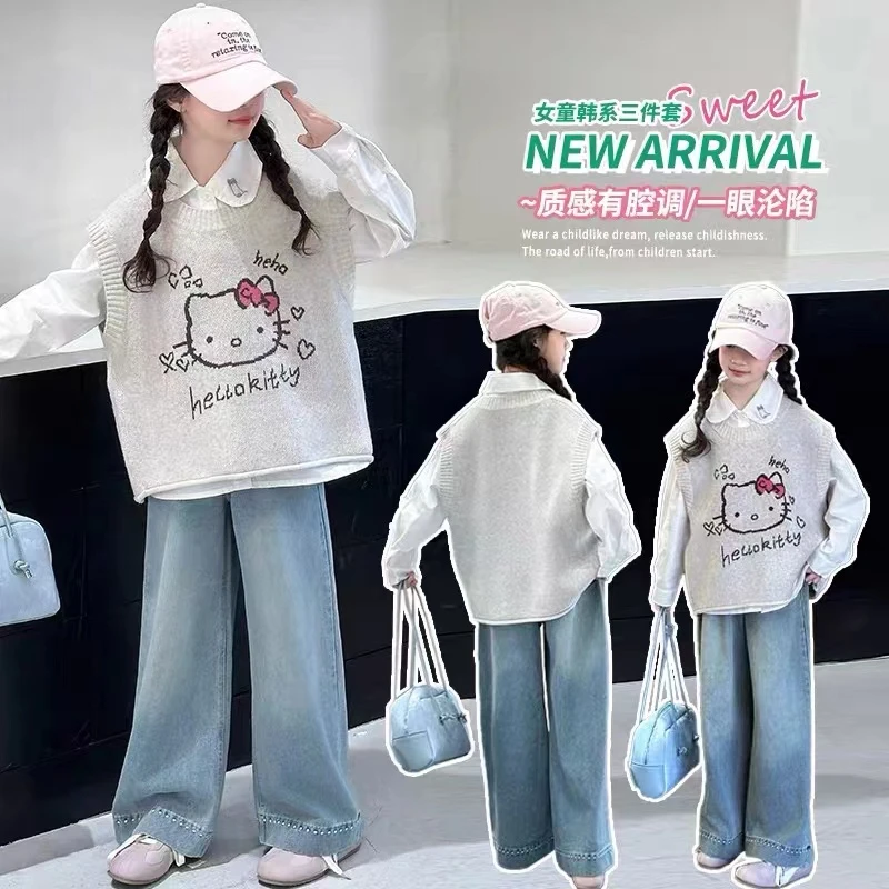 小猫款时尚针织马甲386