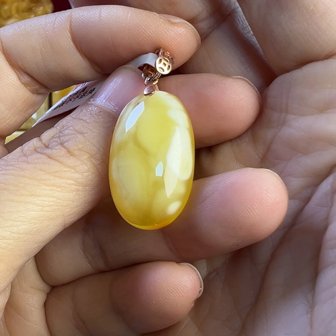 蜜蜡吊坠(不含链)银S925镶嵌