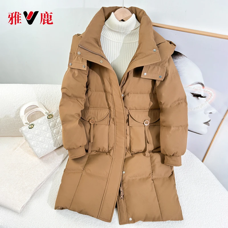 V/雅鹿90绒羽绒服女款爆款2025新款正品时尚修身小个子冬专柜正品