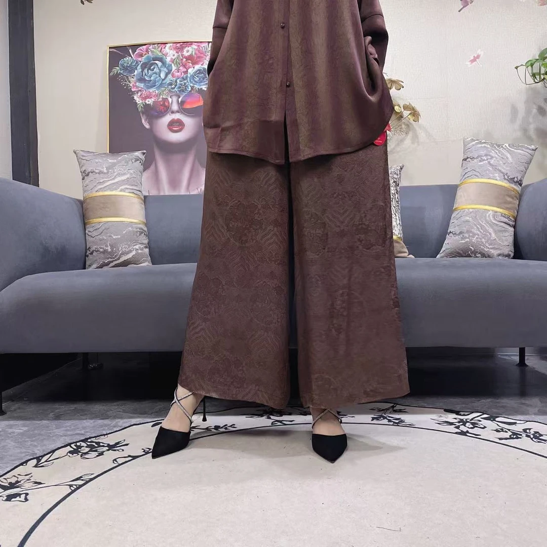 75803-1时尚气质轻奢百搭优雅高端休闲透气拉风宽松女士休闲裤子