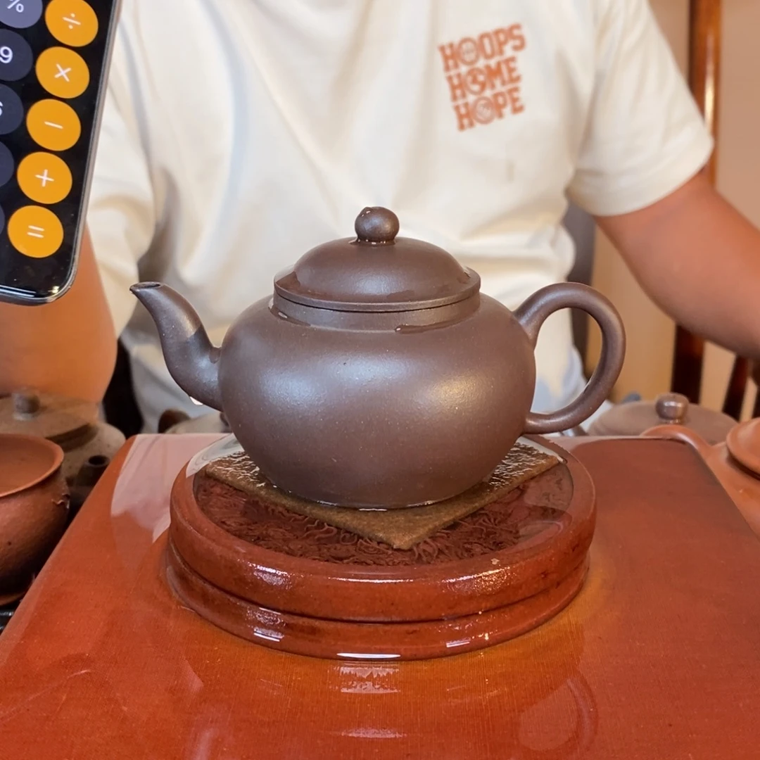 茶壶紫砂高端180cc紫泥高温宫灯