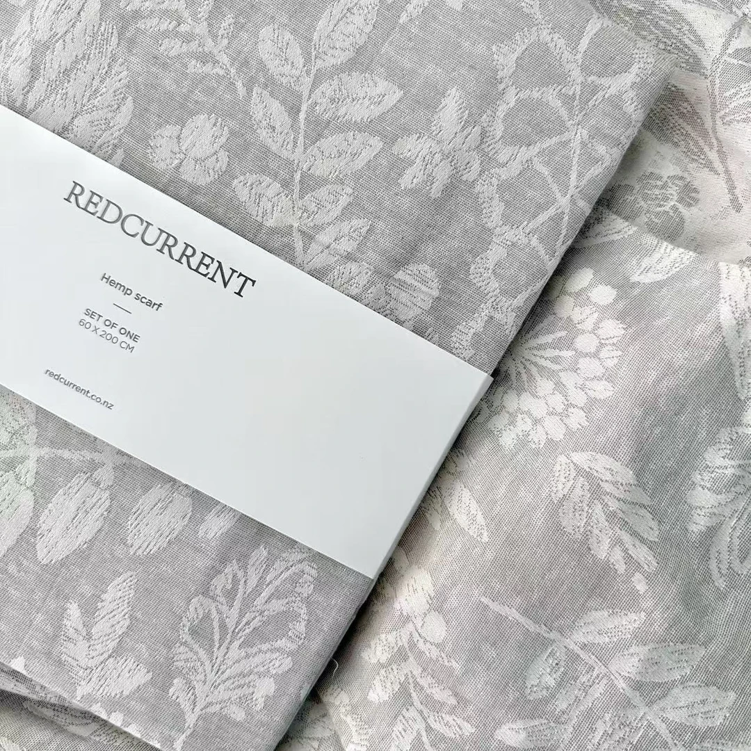 100汉麻色织围巾60*200