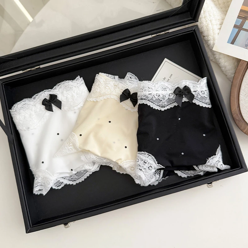 性感内裤少女生蕾丝花边纯欲风舒适女士甜美新款三角短裤日系薄款